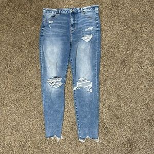 American Eagle Forever Soft Distressed Skinny Jeans